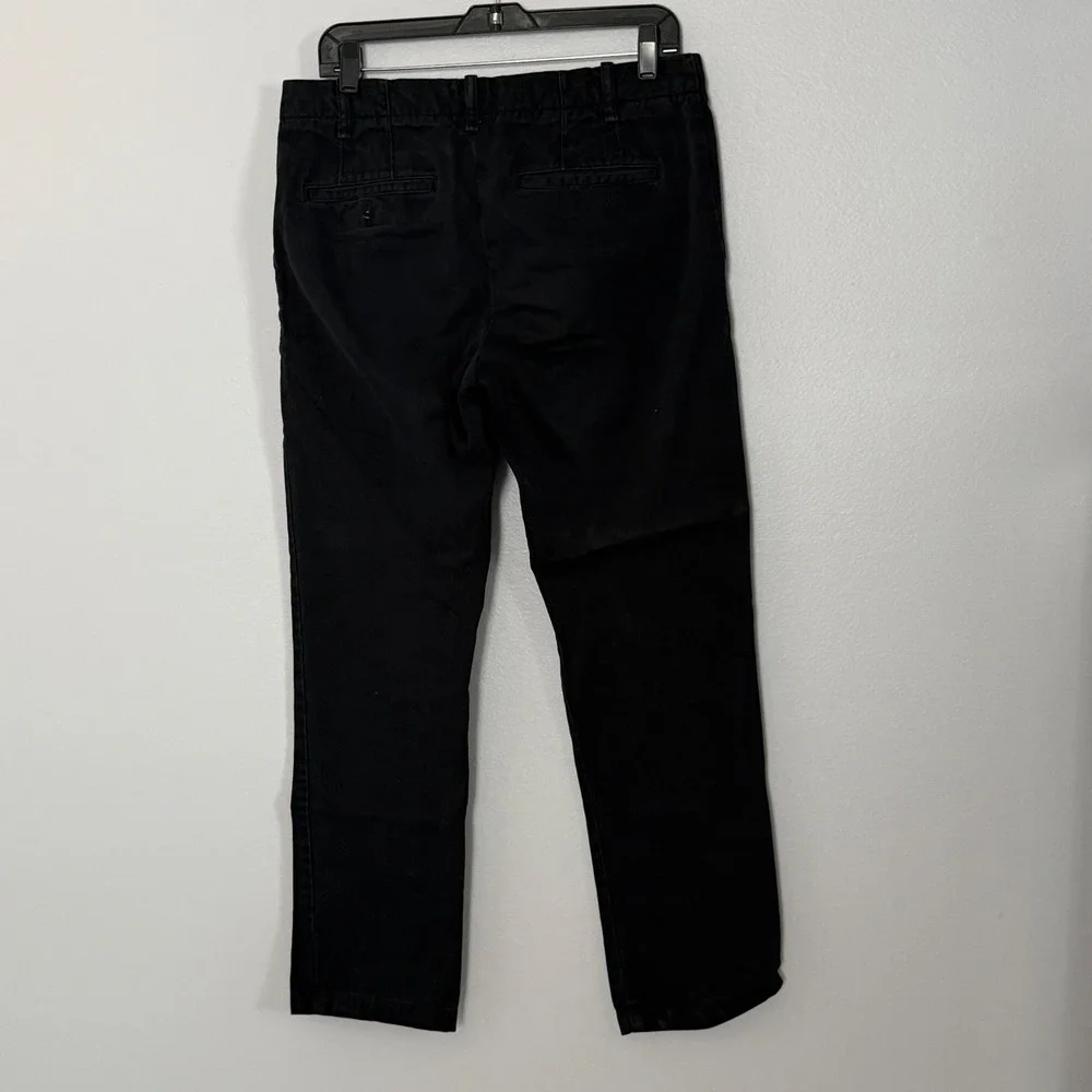 Buck Mason Officer Pants Slub Twill Black Cotton Chino Trousers - 31